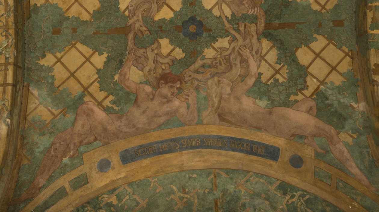 Pory roku : Zima, między 1909 a 1910 rokiem (oprawa architektoniczna) autorstwa Paul Albert Baudouin