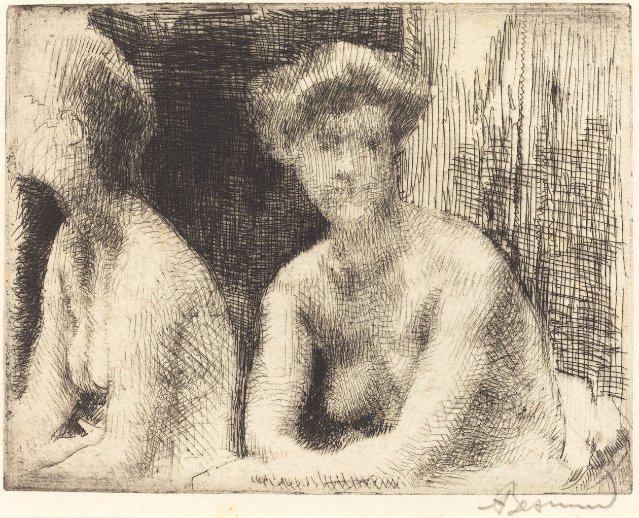 Naga kobieta przez zwierciadło autorstwa Paul Albert Besnard