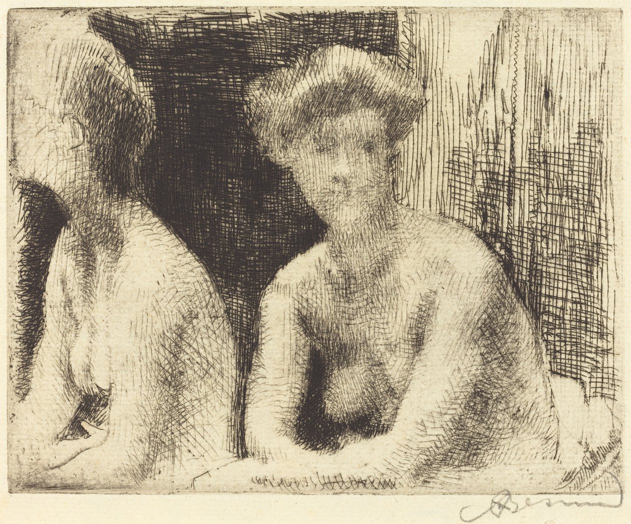 Naga kobieta przez zwierciadło autorstwa Paul Albert Besnard