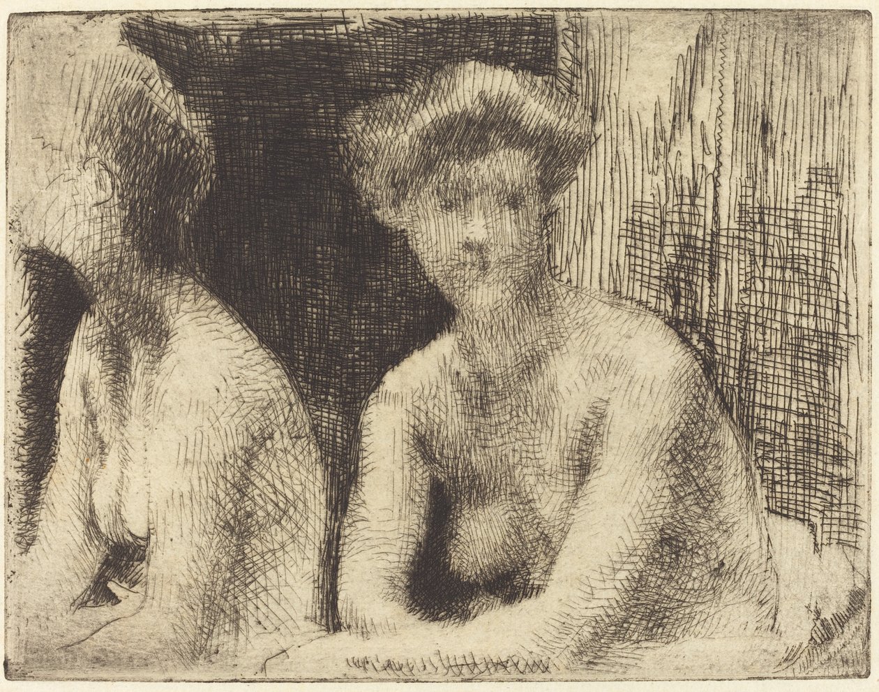 Naga kobieta przez zwierciadło autorstwa Paul Albert Besnard