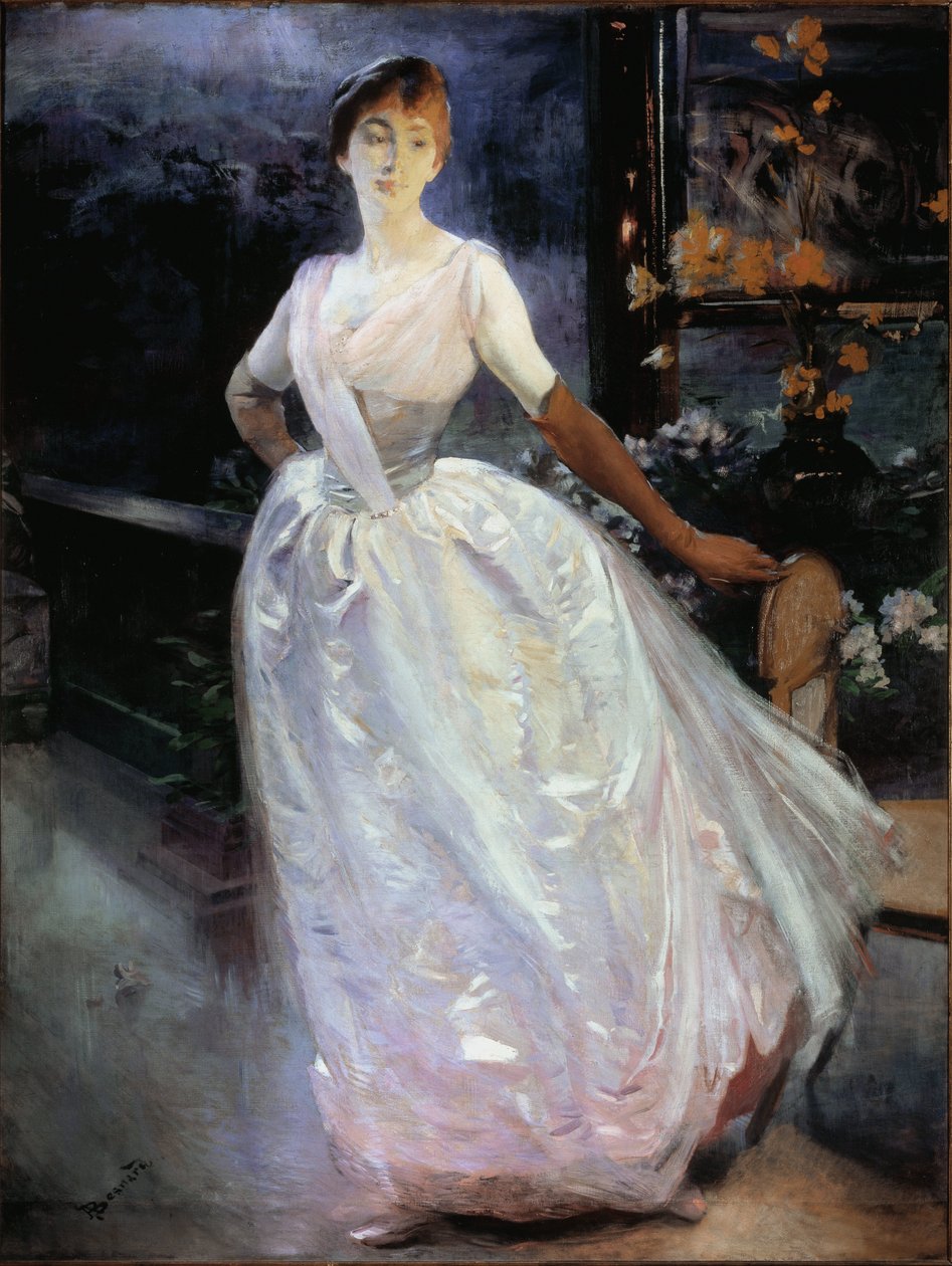 Portret Madame Roger Jourdain - Olej na płótnie autorstwa Paul Albert Besnard