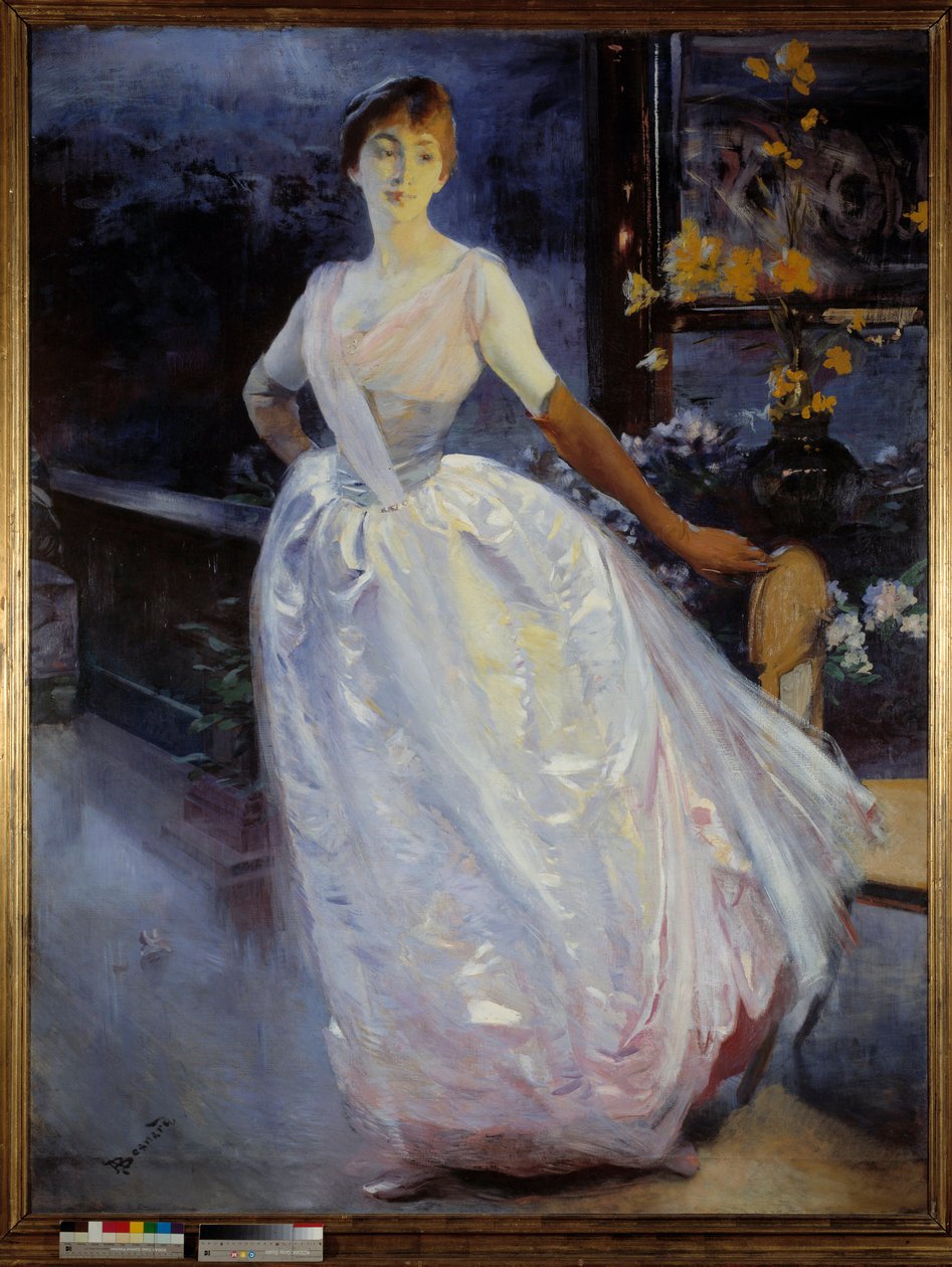 Portret Madame Roger Jourdain, żony malarza. Obraz Paula Alberta Besnarda (1849-1934) autorstwa Paul Albert Besnard