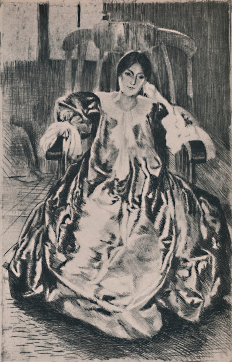 Jedwabna suknia, 1887, 1946 autorstwa Paul Albert Besnard
