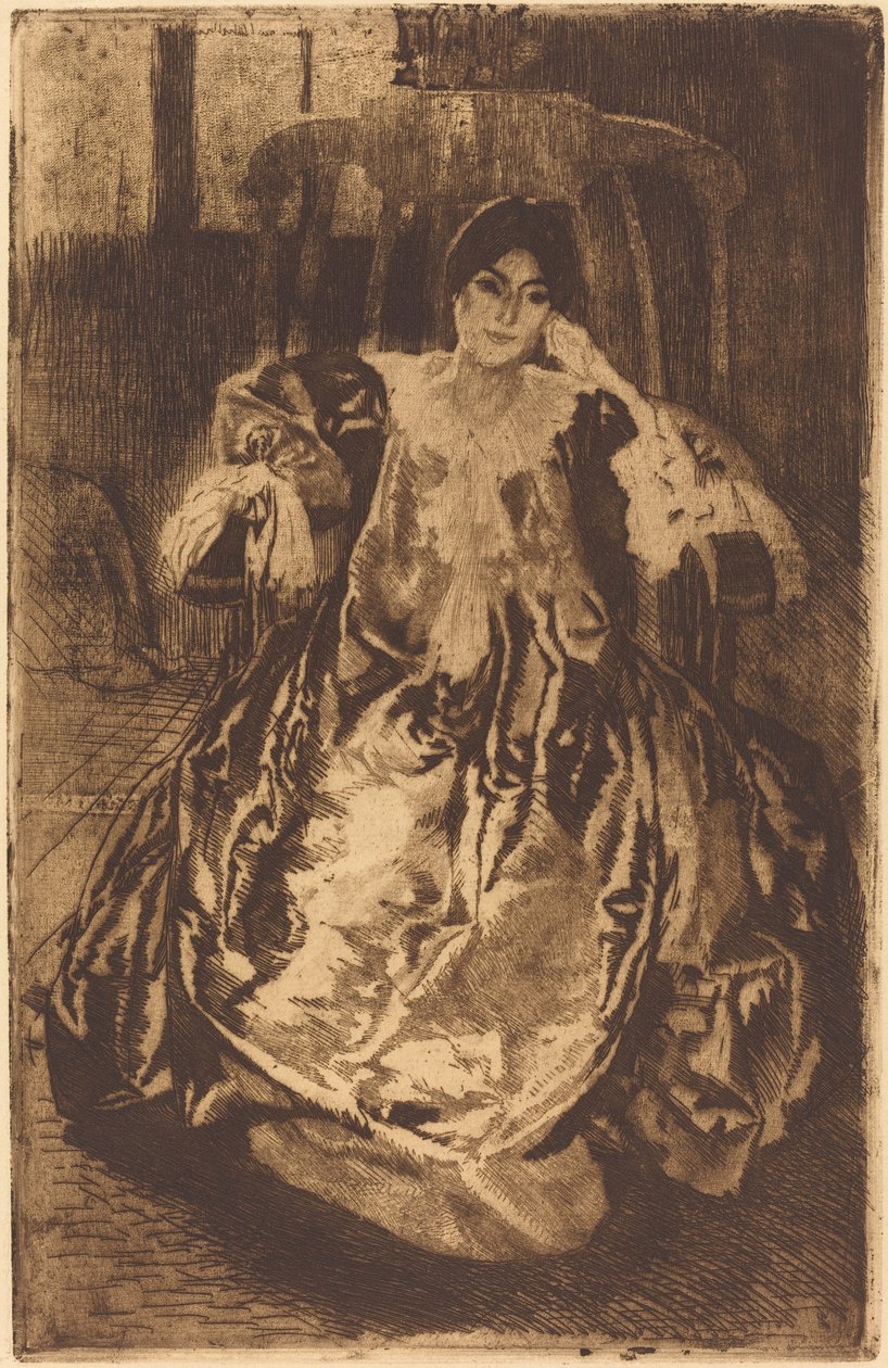 Jedwabna suknia Jedwabna suknia, 1887. autorstwa Paul Albert Besnard