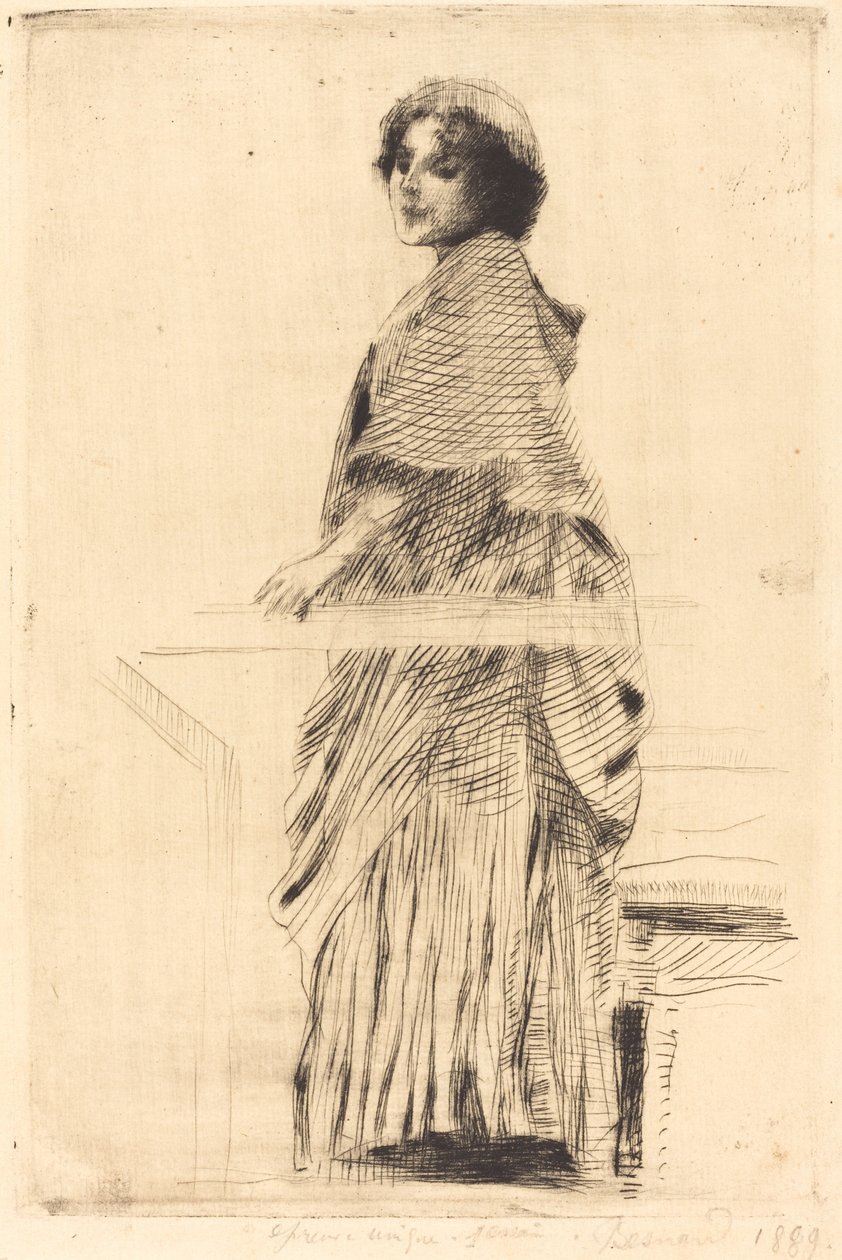 Kobieta w pelerynie Kobieta w pelerynie, 1889. autorstwa Paul Albert Besnard