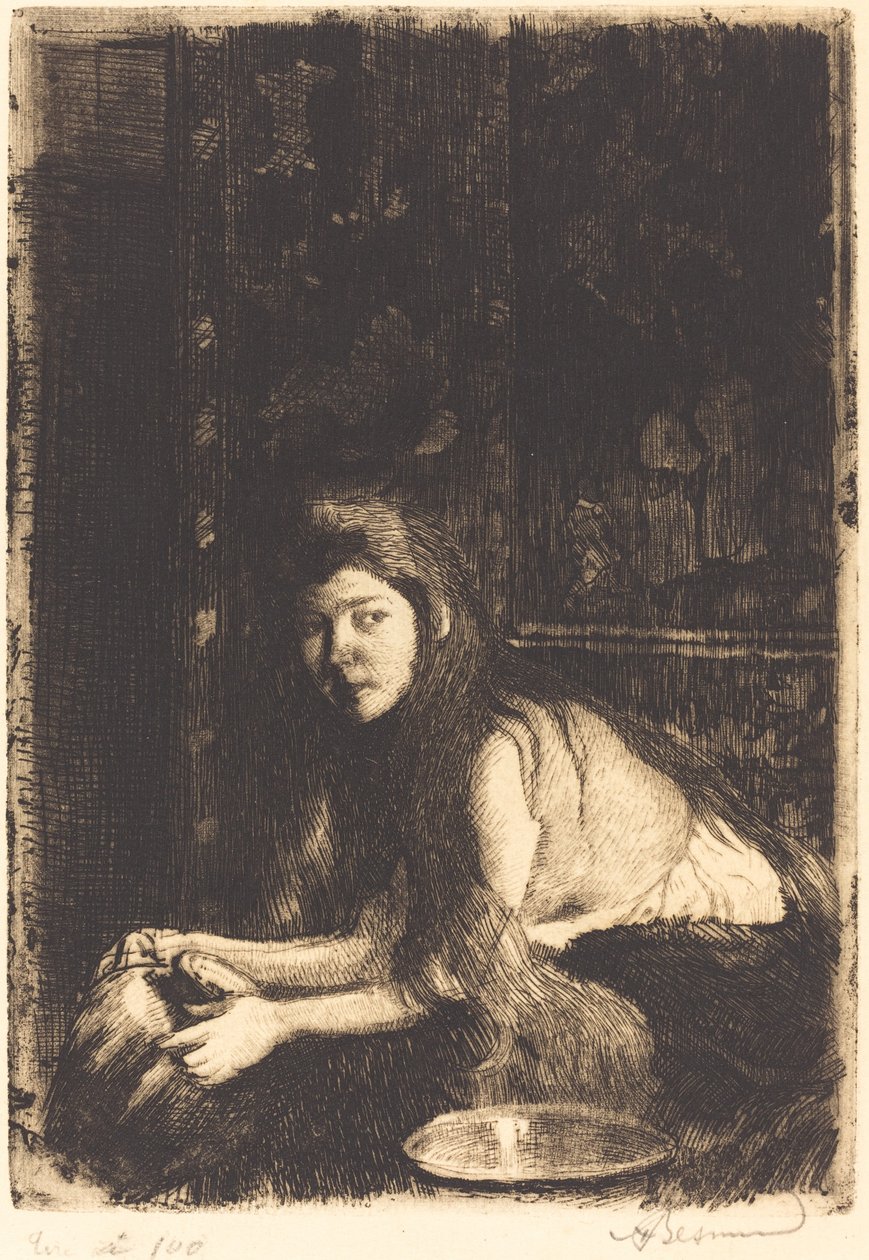 Kobieta z wazonem La femme au, 1894. autorstwa Paul Albert Besnard