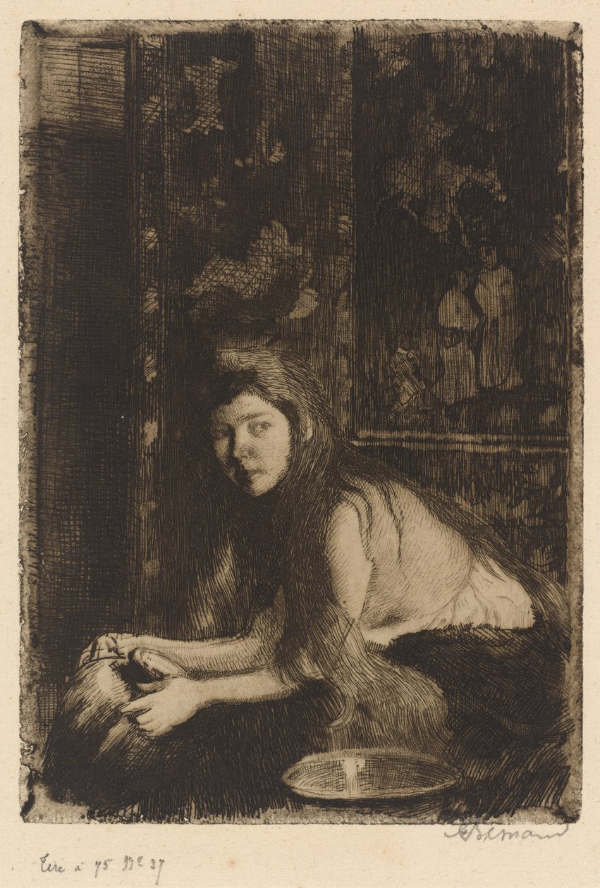 Kobieta z wazonem La femme au, 1894. autorstwa Paul Albert Besnard