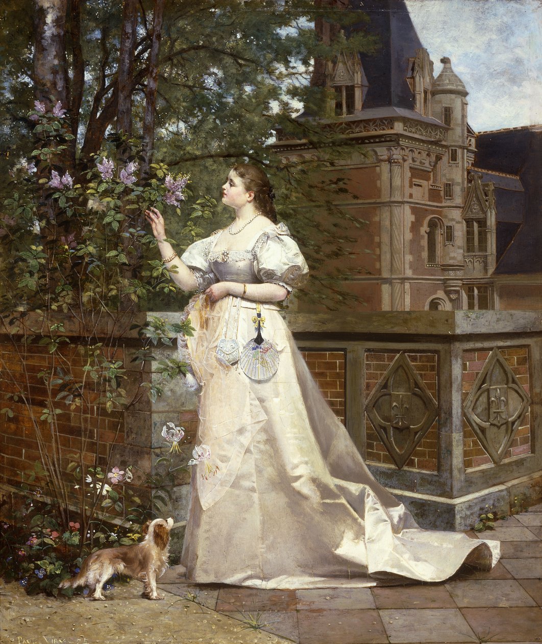 Zbieranie bzów, 1874 autorstwa Paul Alphonse Viry