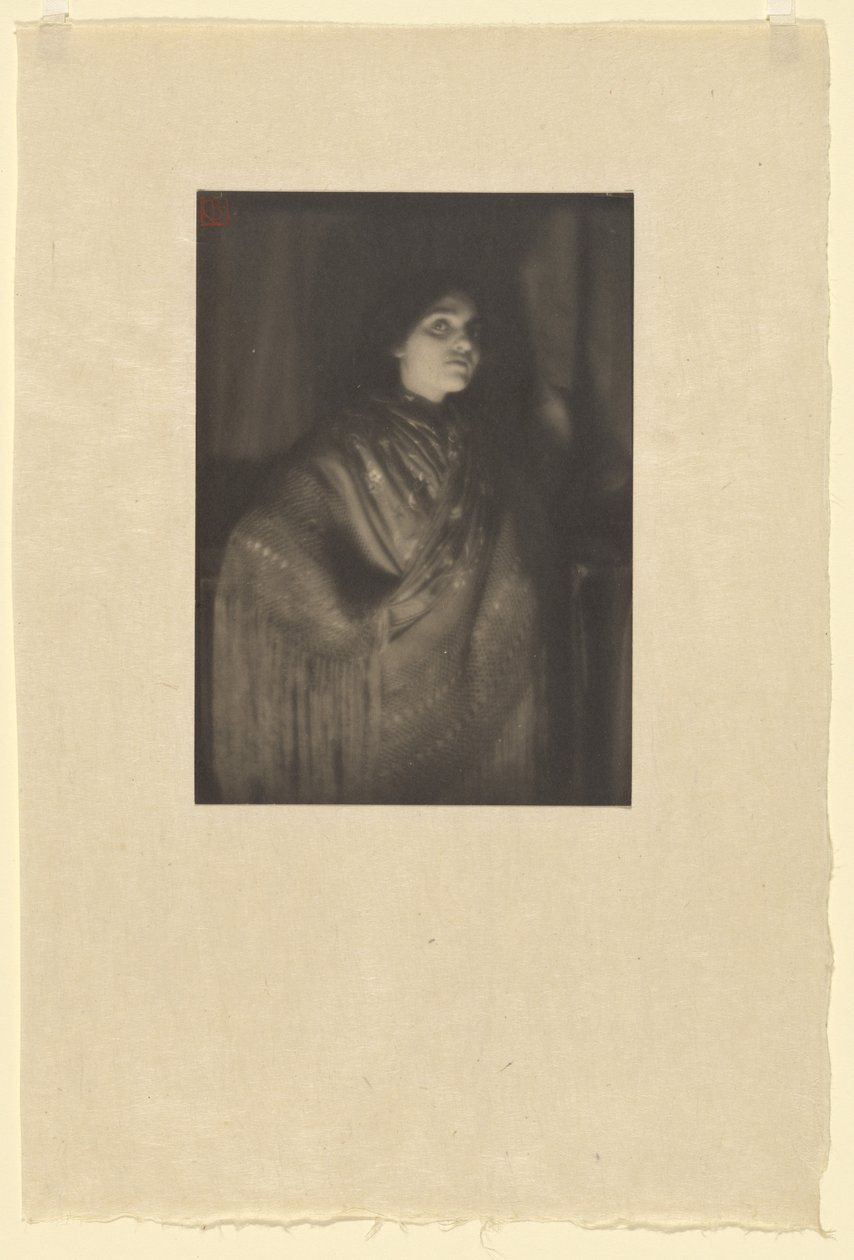 Portret Rose Cohen w hiszpańskim szalu / Rose Cohen, hiszpański szal autorstwa Paul B. Haviland