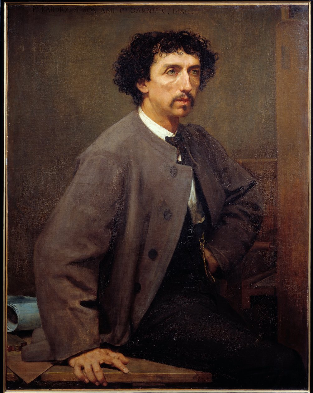 Portret Charlesa Garniera, francuskiego architekta (1825 - 1898). Obraz Paula Baudry