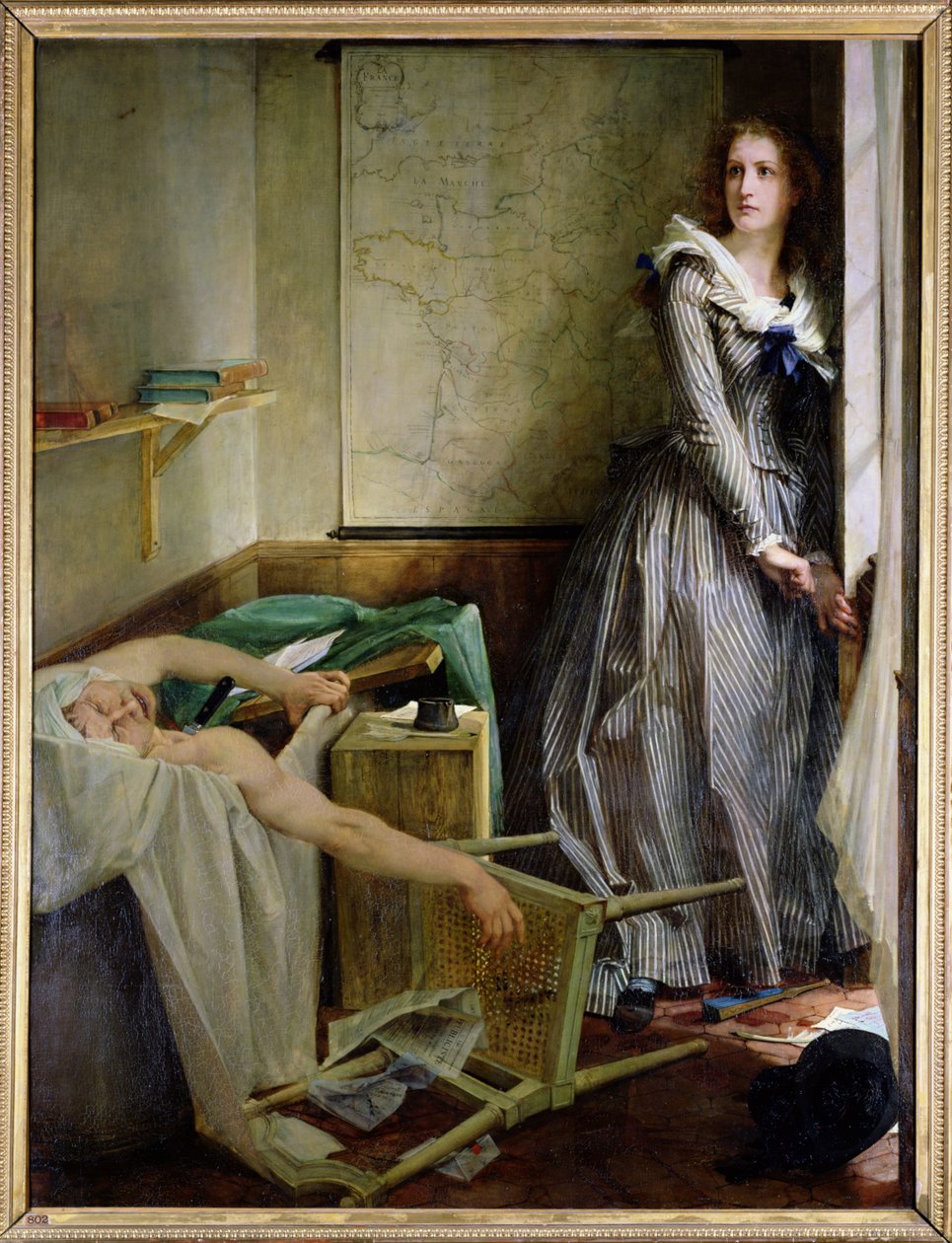 Portret Charlotte Corday (1768-93) autorstwa Paul Baudry