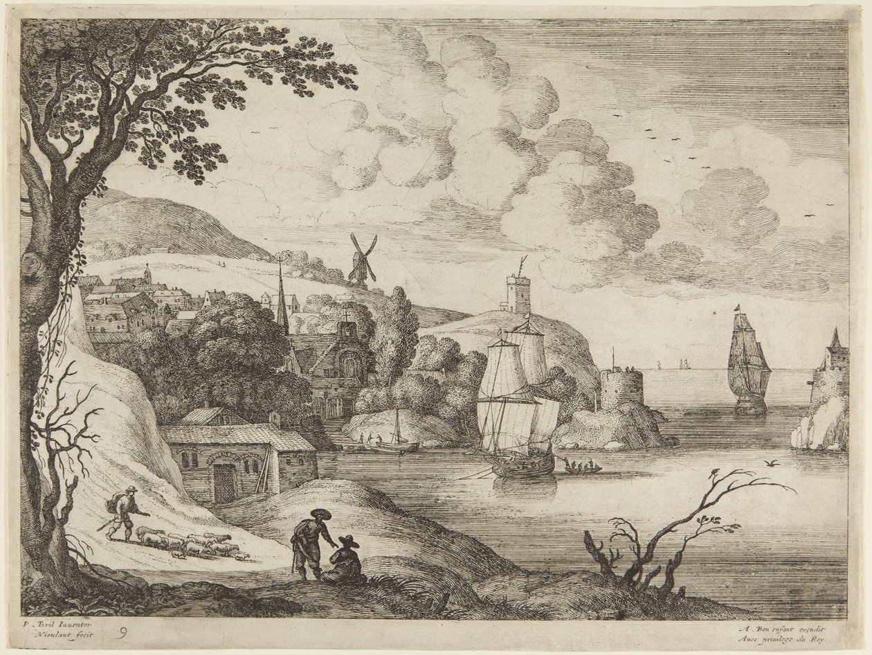 Scena portowa autorstwa Paul Bril