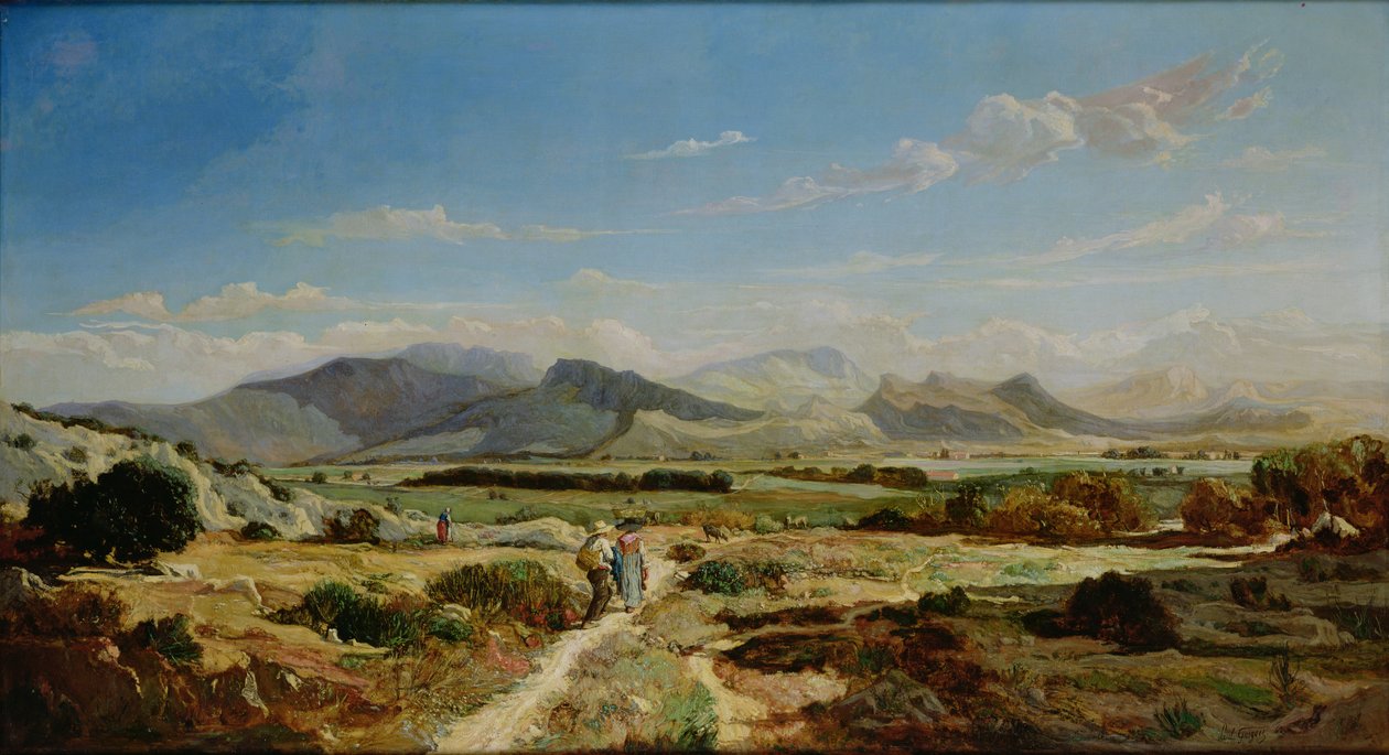 Wzgórza w pobliżu Allauch, 1862 autorstwa Paul Camille Guigou