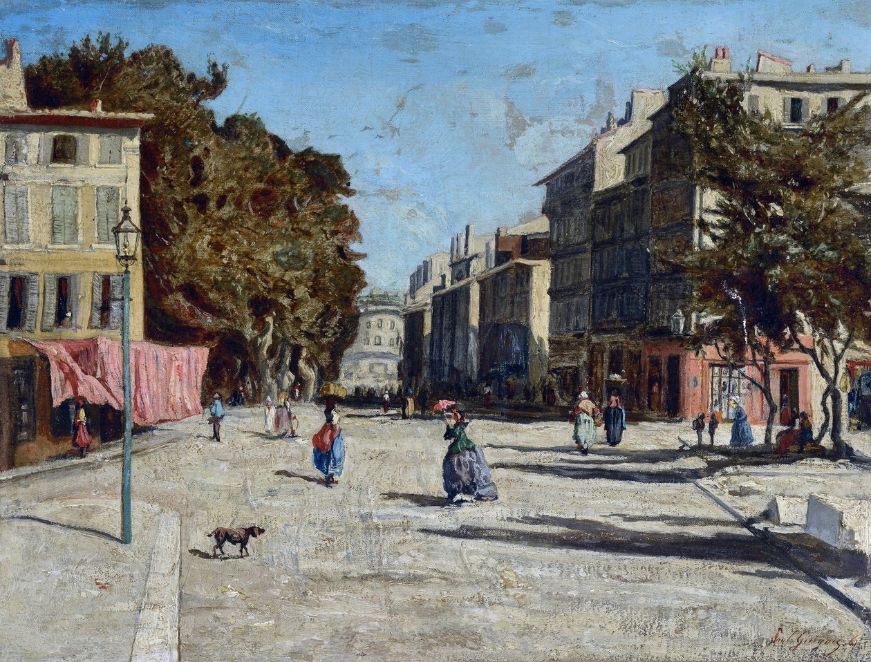 La canebiere, widok na aleje Meilhan autorstwa Paul Camille Guigou