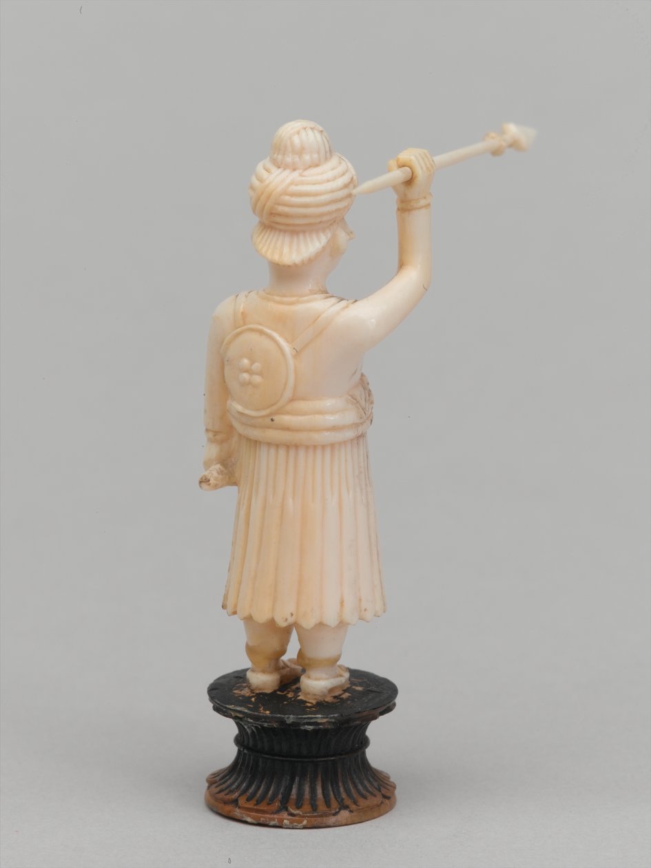 Czarny pionek, figura szachowa, Indie, 1820 ok autorstwa Paul Carpentier