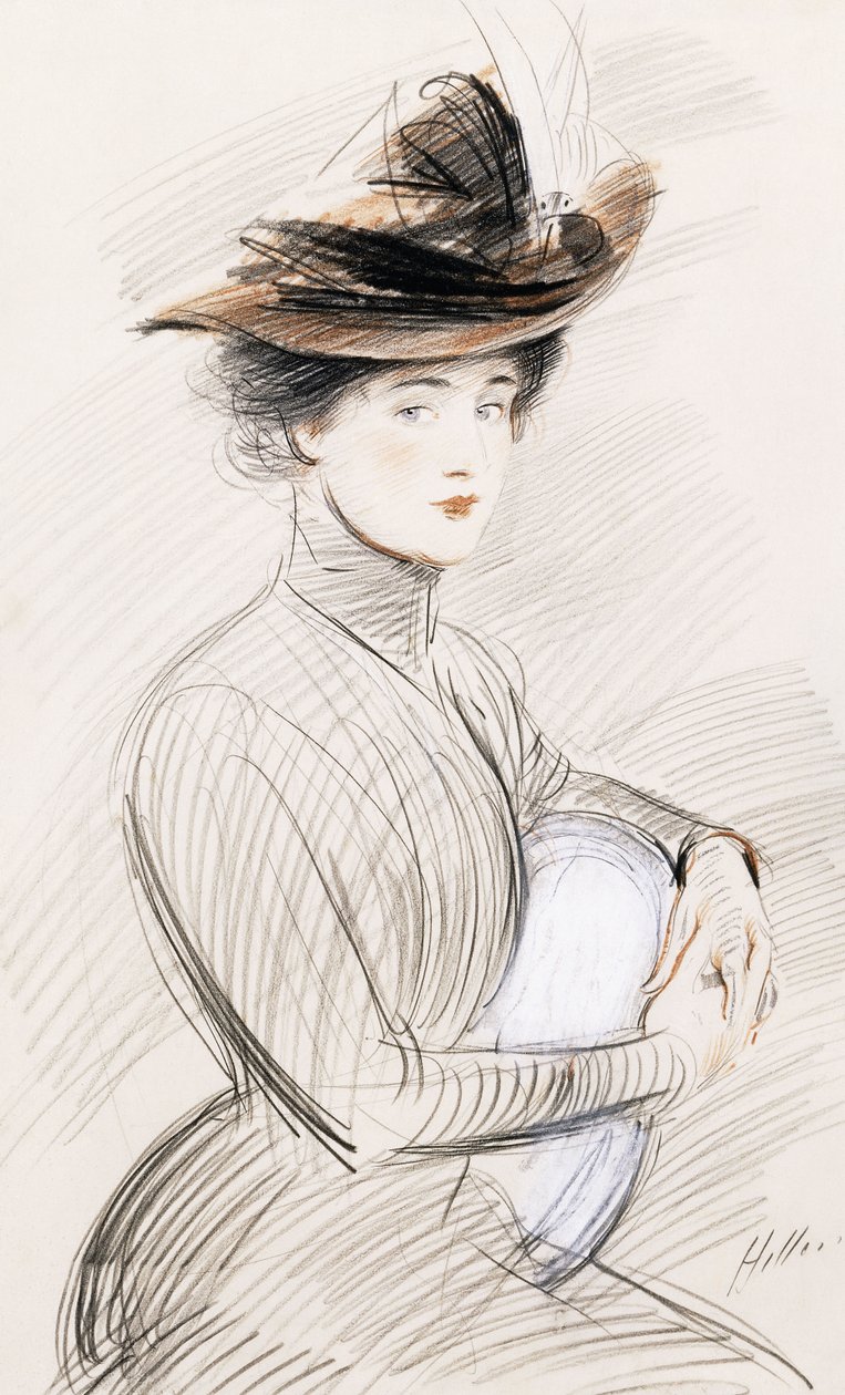Elegancka Pani, autorstwa Paul Cesar Helleu