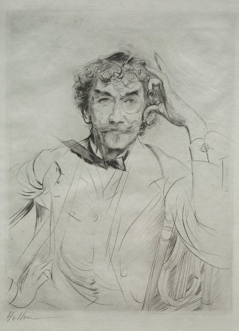 James MacNeill Whistler, 1897. autorstwa Paul Cesar Helleu