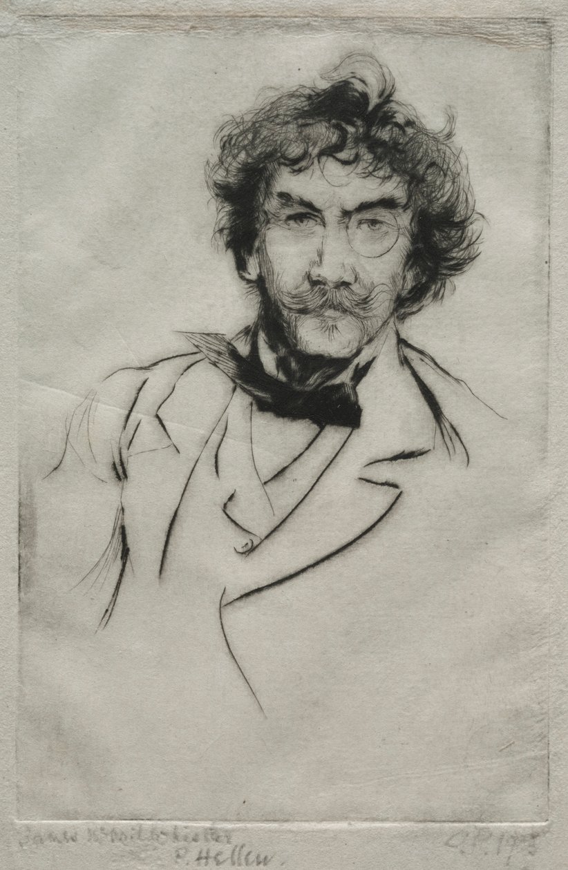 James MacNeill Whistler, 1903. autorstwa Paul Cesar Helleu