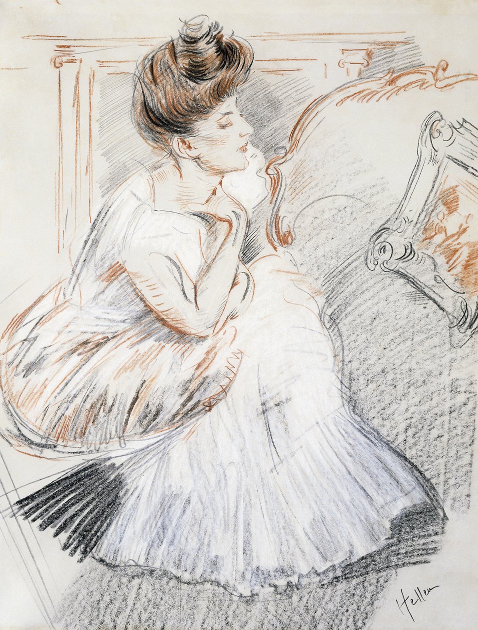 Madame Helleu, ok. 1900-02 autorstwa Paul Cesar Helleu