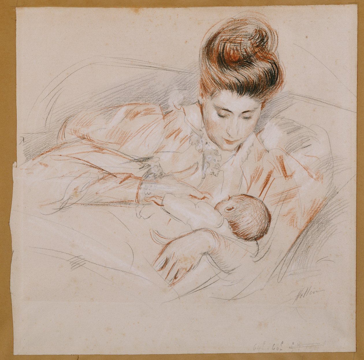 Matka i dziecko autorstwa Paul Cesar Helleu