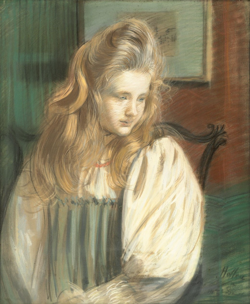 Portret Jessie Margery Dunthorne, autorstwa Paul Cesar Helleu