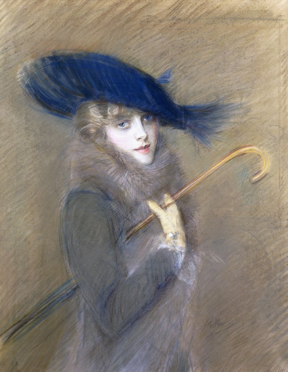 Portret Peggy Letellier, autorstwa Paul Cesar Helleu