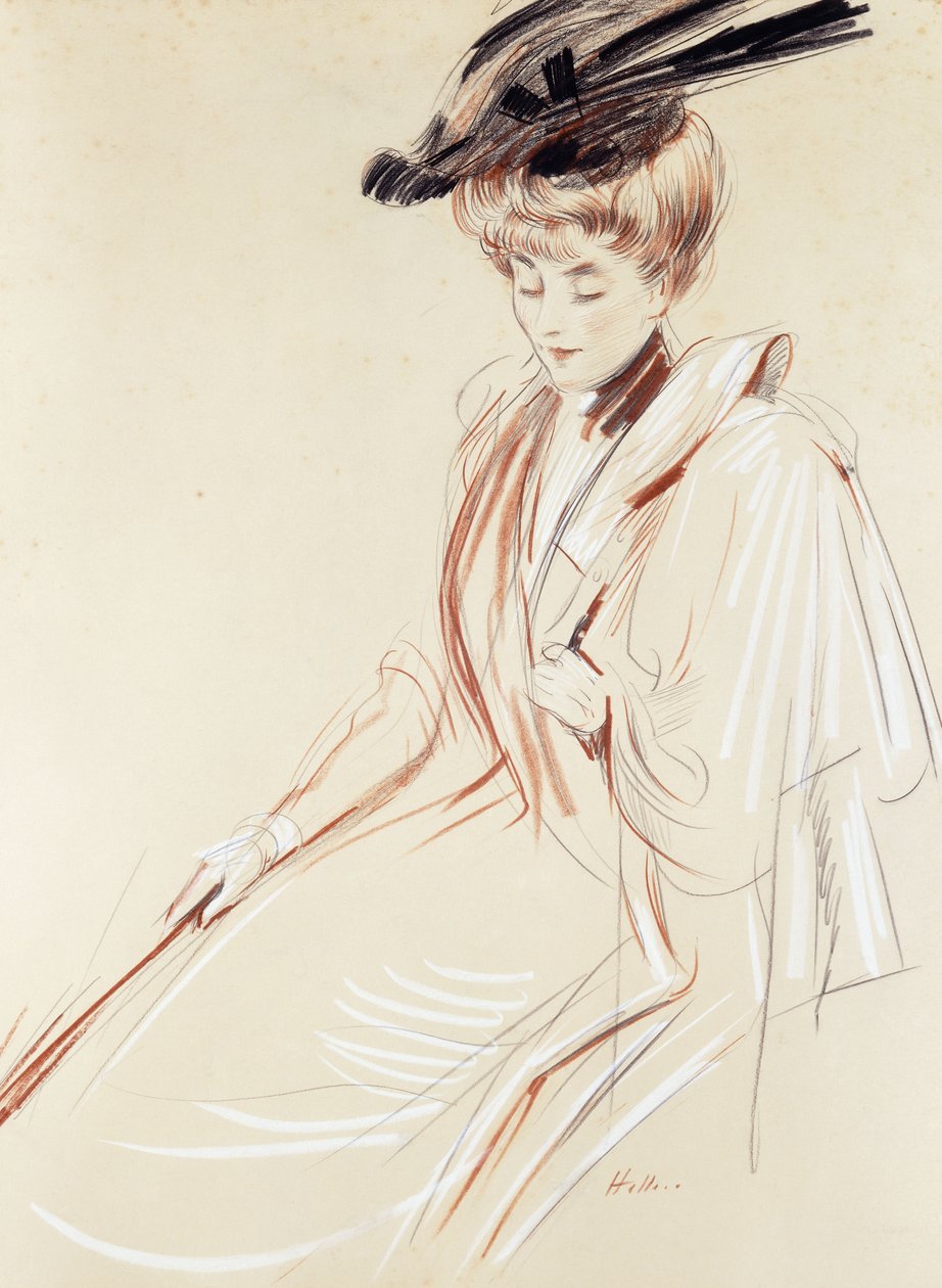 Portret damy, autorstwa Paul Cesar Helleu