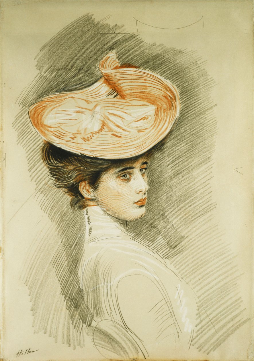 Portret damy, uważany za Madame Helleu, autorstwa Paul Cesar Helleu
