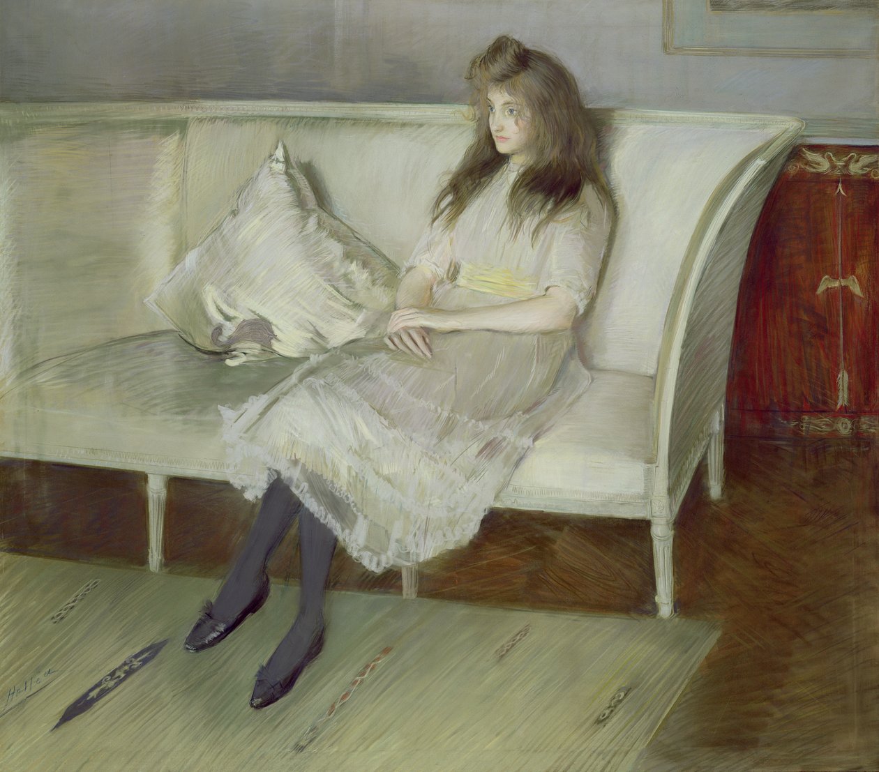 Symfonia w bieli - Portret Yvonne Paulmier autorstwa Paul Cesar Helleu