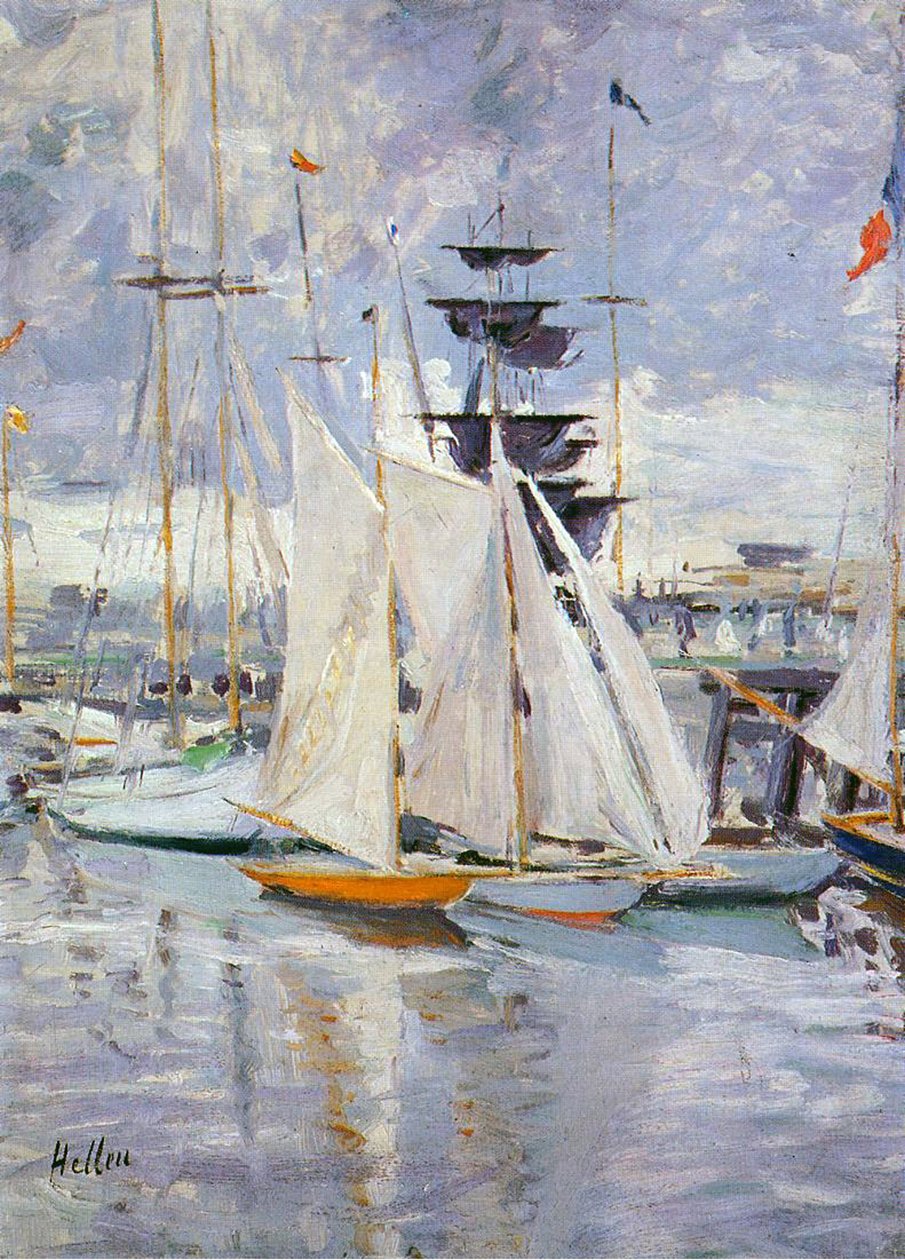 Port, Deauville, Normandia, 1912 autorstwa Paul Cesar Helleu