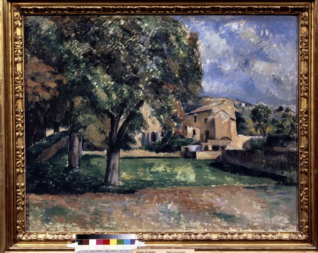 Drzewa w parku. Jas de Bouffan. Obraz Paula Cezanne