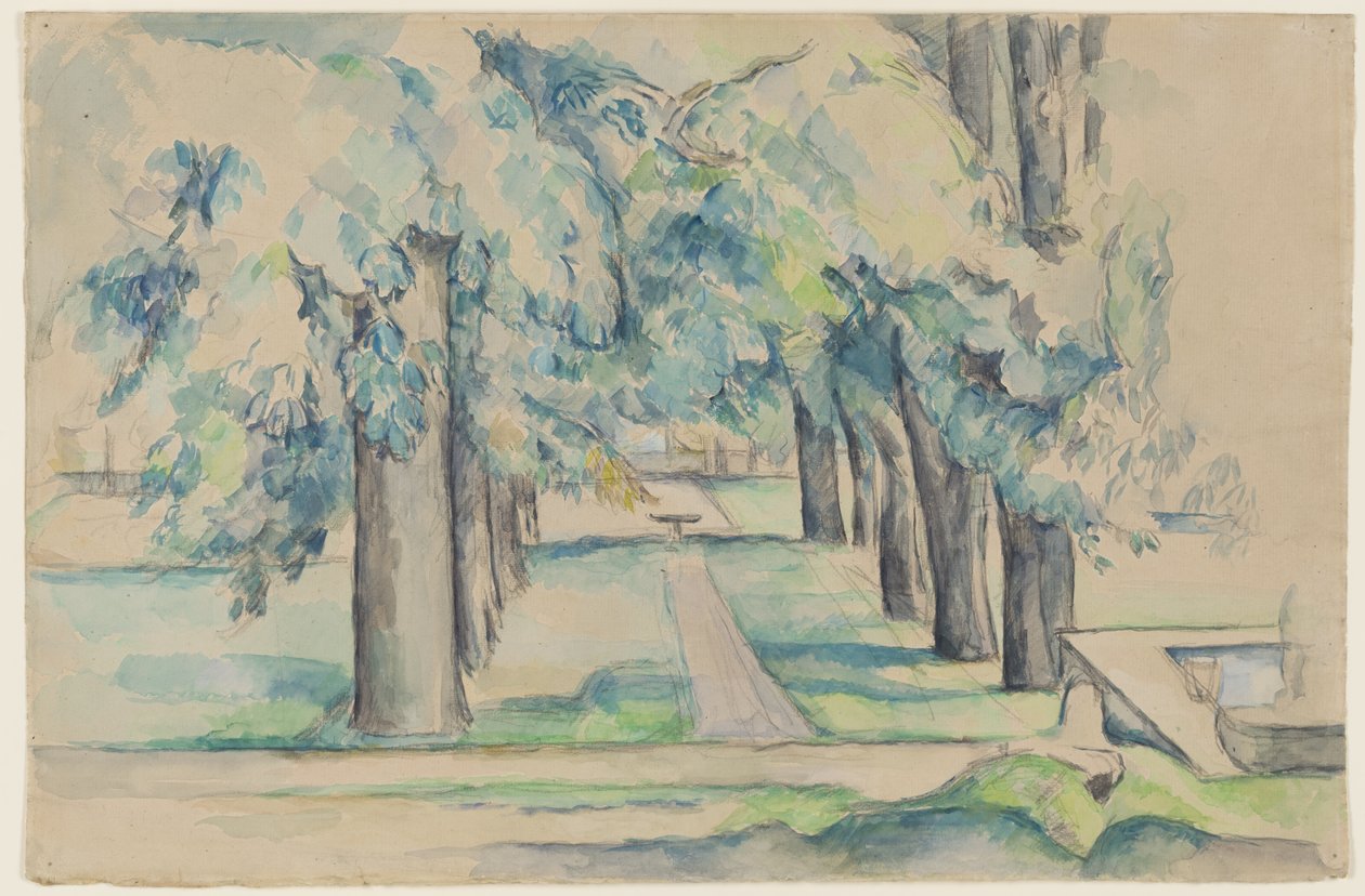 Aleja kasztanowców w Jas de Bouffan autorstwa Paul Cézanne