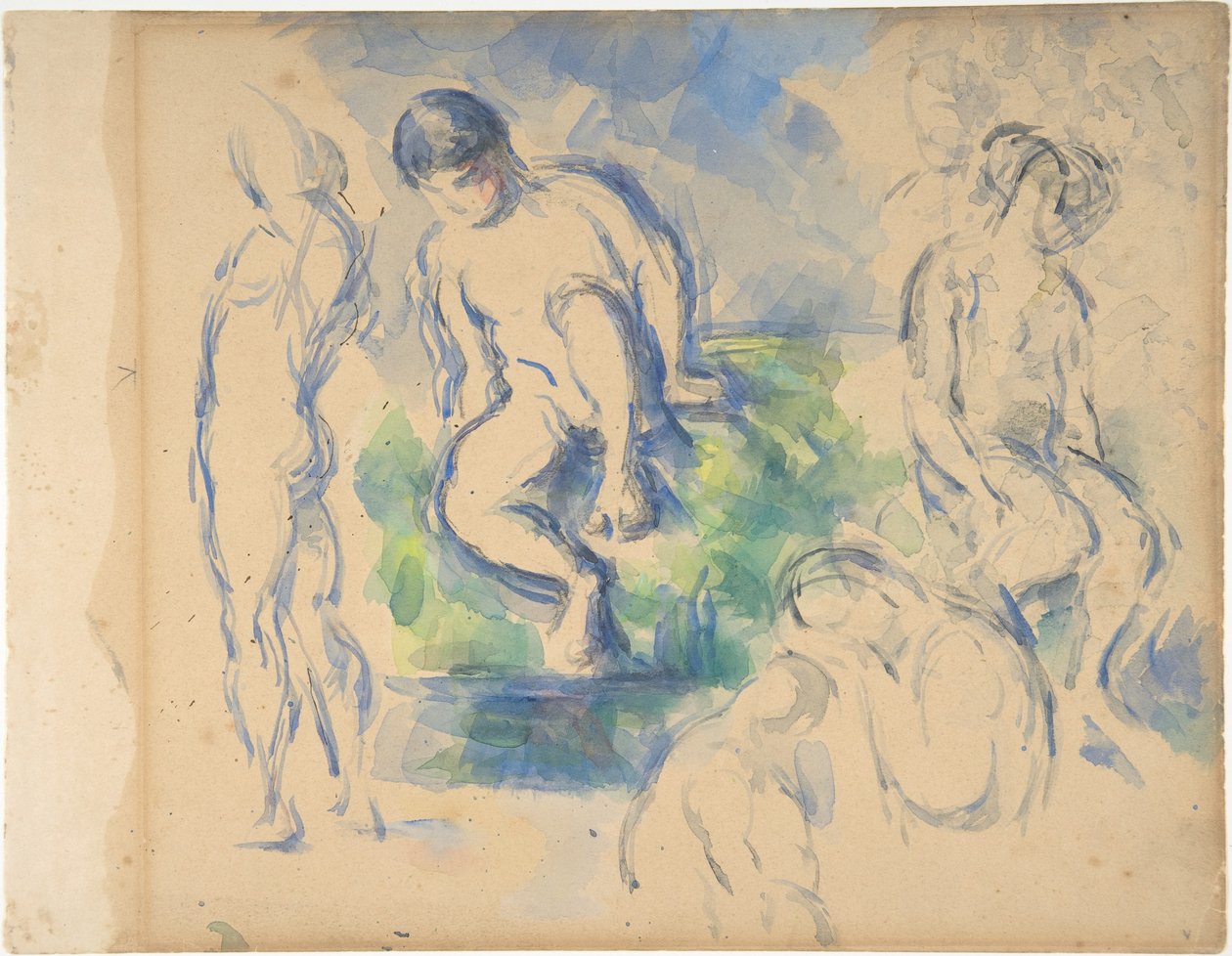 Badende (recto); Stillleben (verso) autorstwa Paul Cézanne