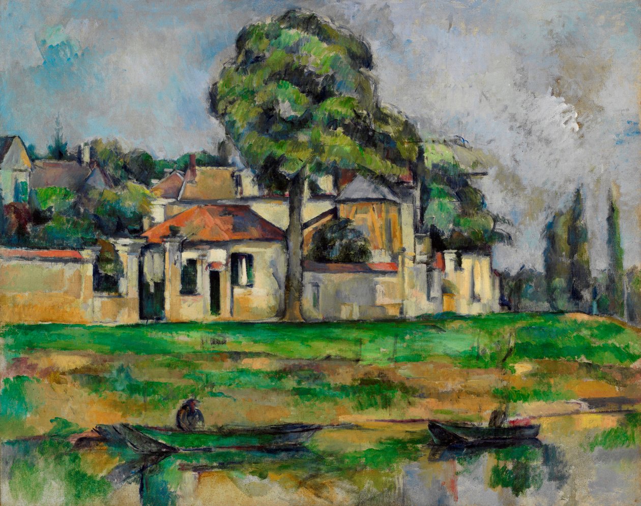 ""Berges de la Marne"" (Banks of the Marne) Peinture de Paul Cezanne (1839-1906) - vers 1888 - Olej na płótnie - Dim 65x81,3 cm Galeria Sztuki Nowej Południowej Walii autorstwa Paul Cézanne