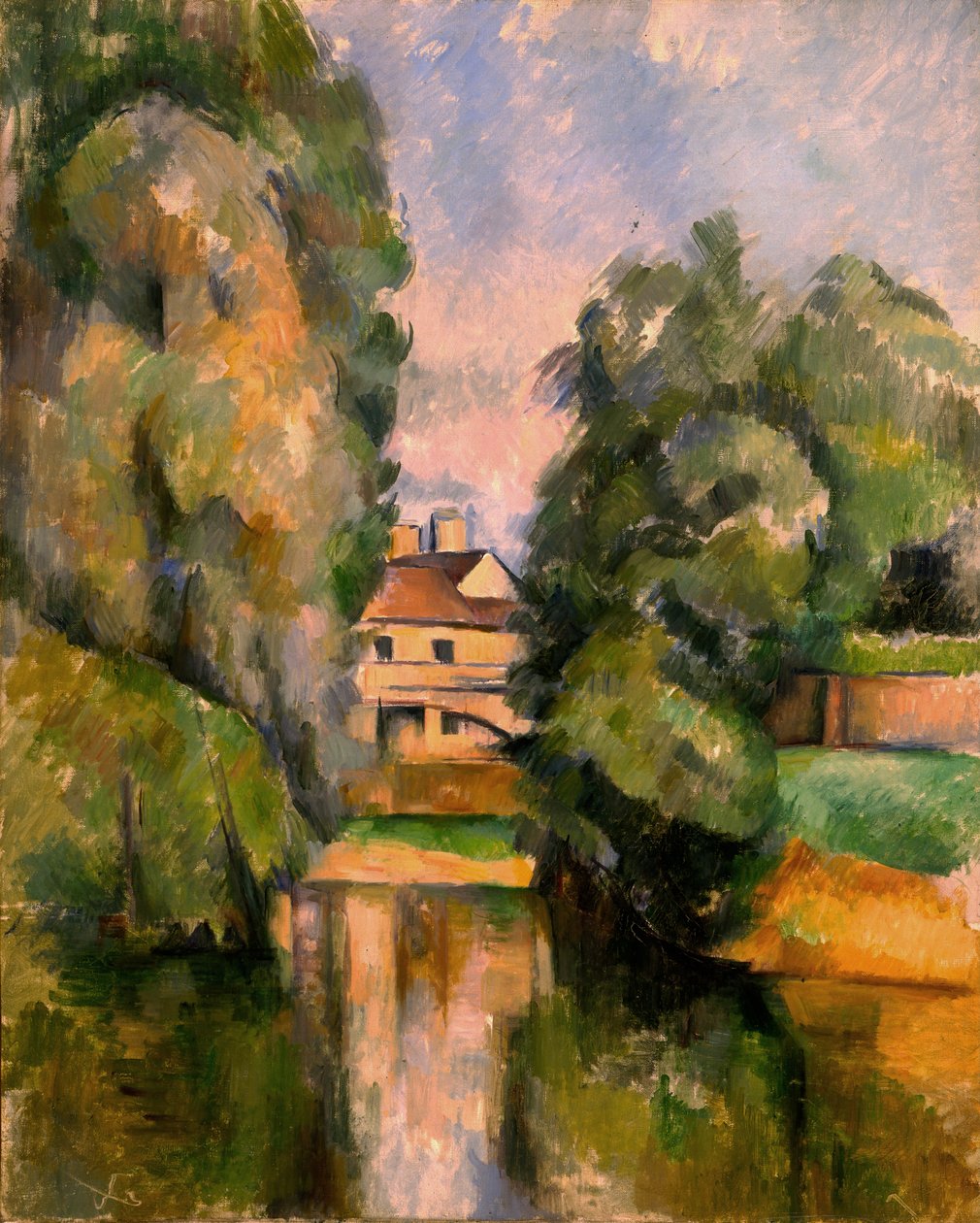 Wiejski dom nad rzeką autorstwa Paul Cézanne