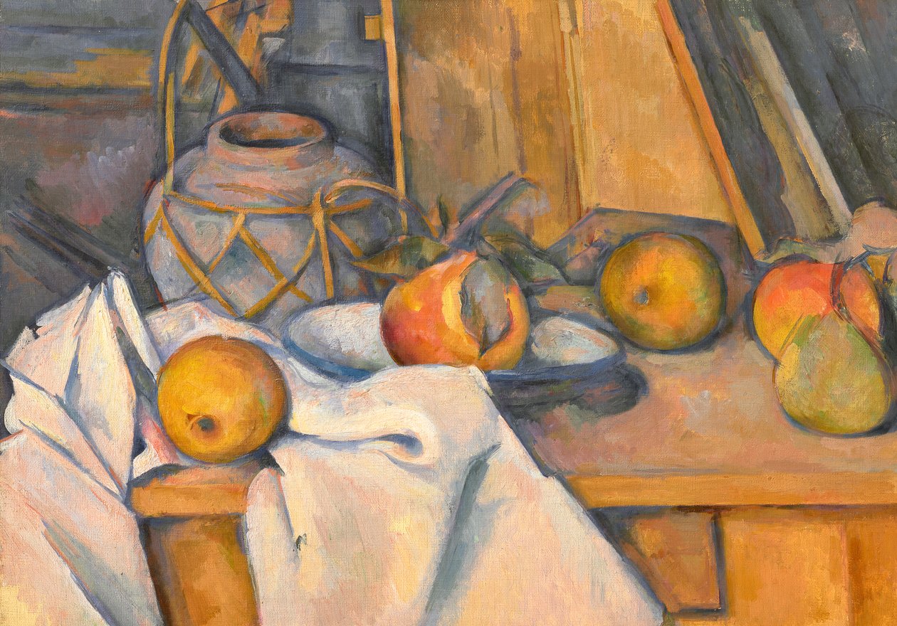 Owoce i słoik imbiru autorstwa Paul Cézanne