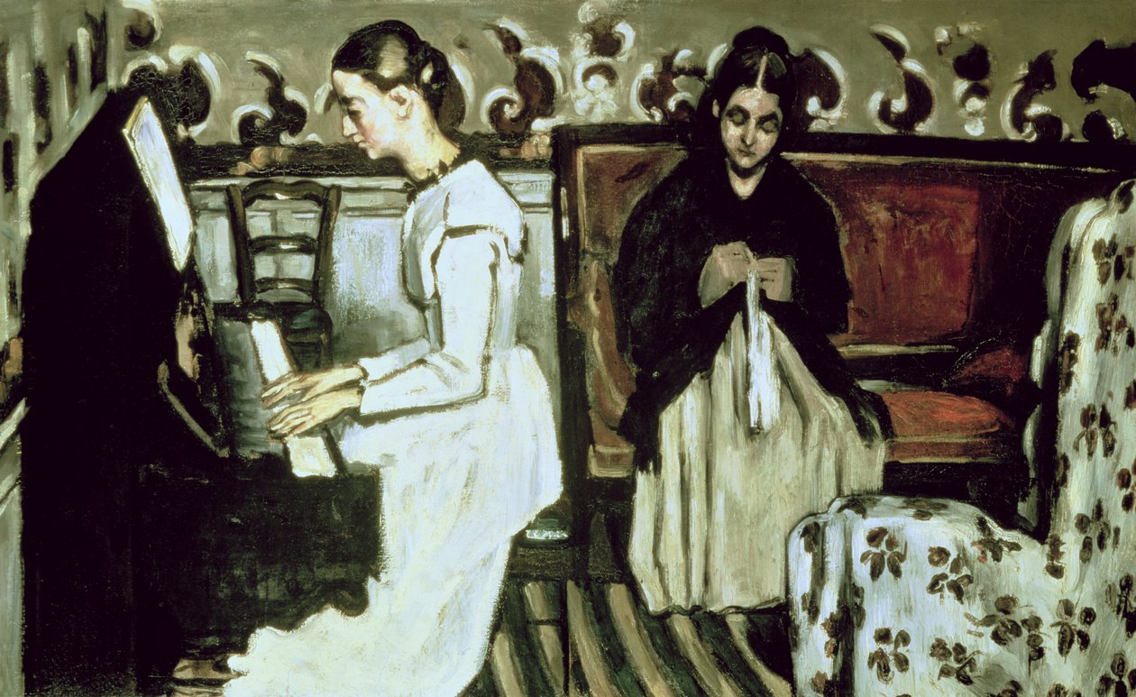 Dziewczyna przy fortepianie (Uwertura do Tannhausera) autorstwa Paul Cézanne