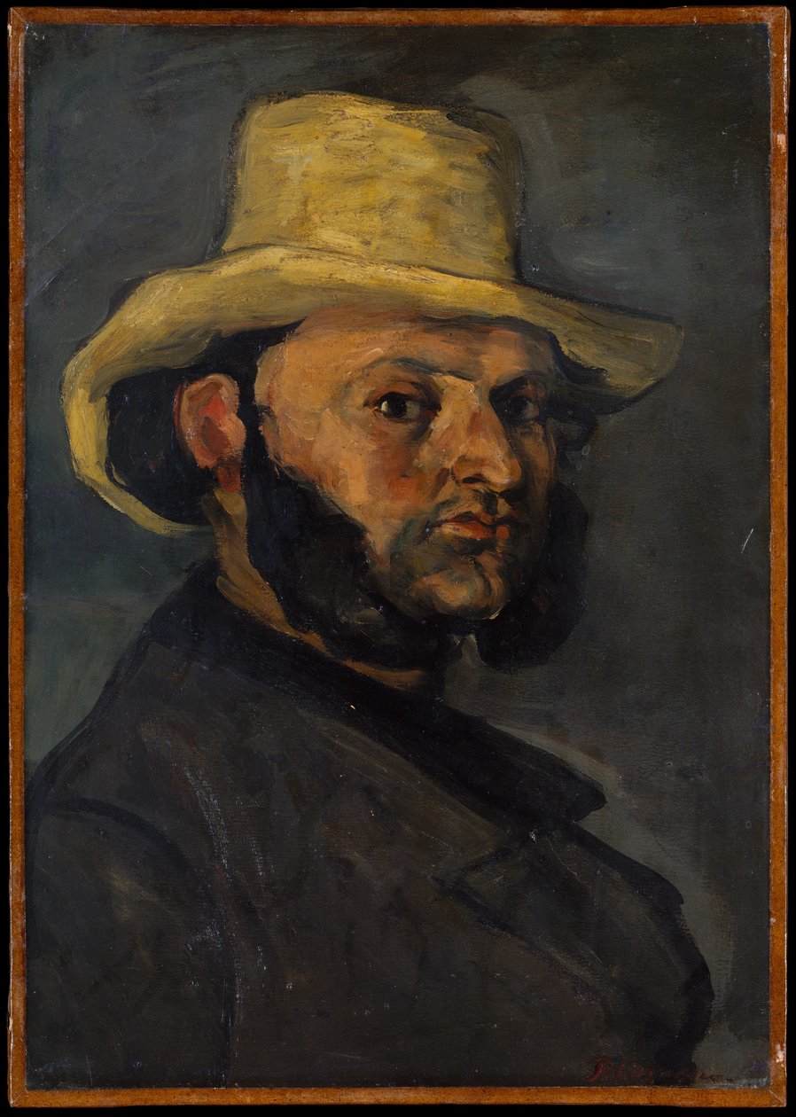 Gustave Boyer (ur. 1840) w słomkowym kapeluszu autorstwa Paul Cézanne