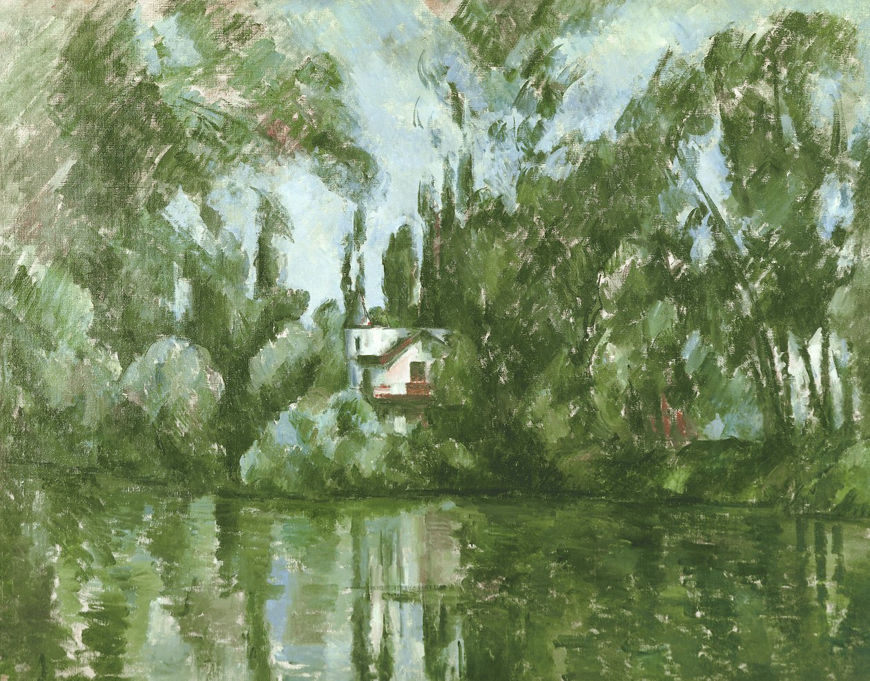 Dom nad brzegiem Marny autorstwa Paul Cézanne