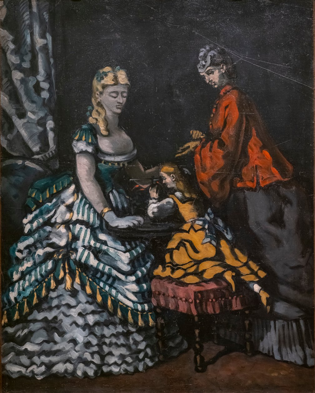 Wnętrze z dwiema kobietami i dzieckiem autorstwa Paul Cézanne