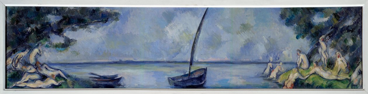 Łódka i kąpielówki Obraz Paula Cezanne