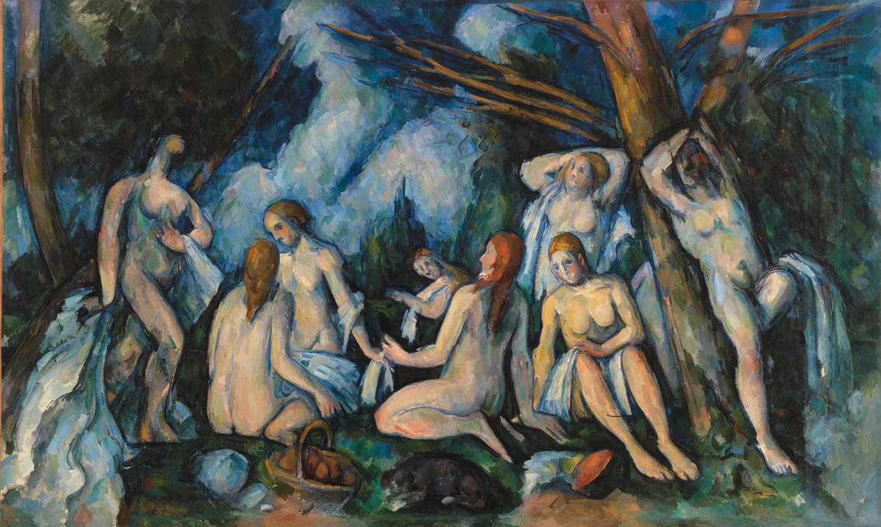 Duże kąpiących się autorstwa Paul Cézanne