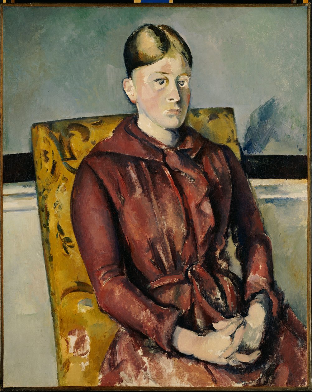 Madame Cezanne z żółtym fotelem autorstwa Paul Cézanne