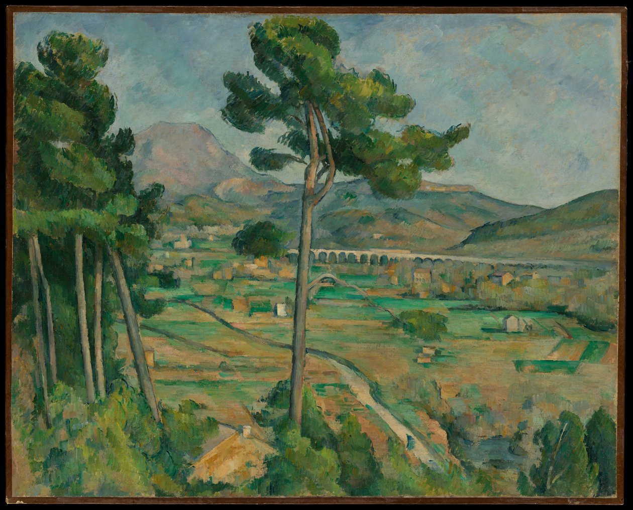 Góra Sainte-Victoire i wiadukt w dolinie rzeki Arc autorstwa Paul Cézanne