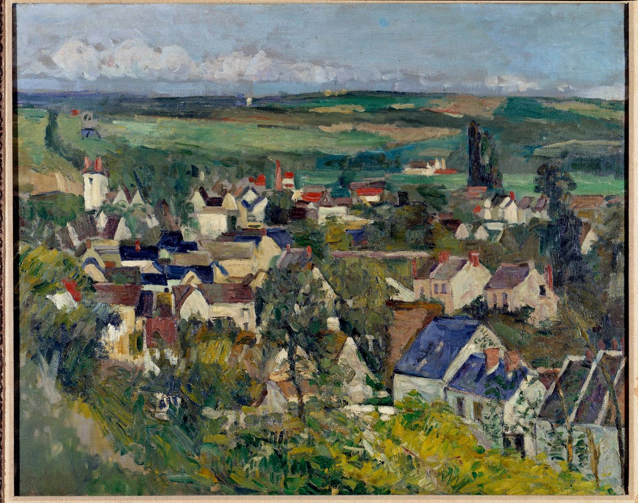 Panoramiczny widok na Auvers-sur-Oise autorstwa Paul Cézanne
