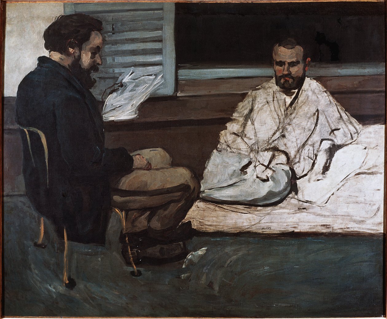 Paul Alexis czyta rękopis Emile Zoli (olej na płótnie) autorstwa Paul Cézanne