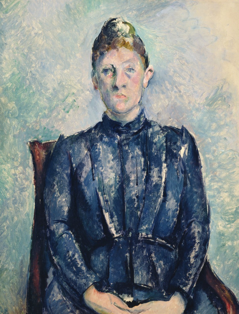 Portret Madame Cezanne, ok. 1890 (olej na płótnie) autorstwa Paul Cézanne