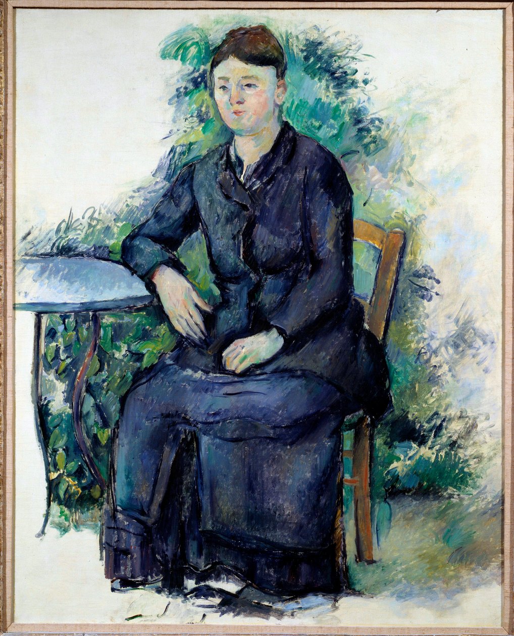 Portret Madame Cezanne w ogrodzie Obraz Paula Cezanne