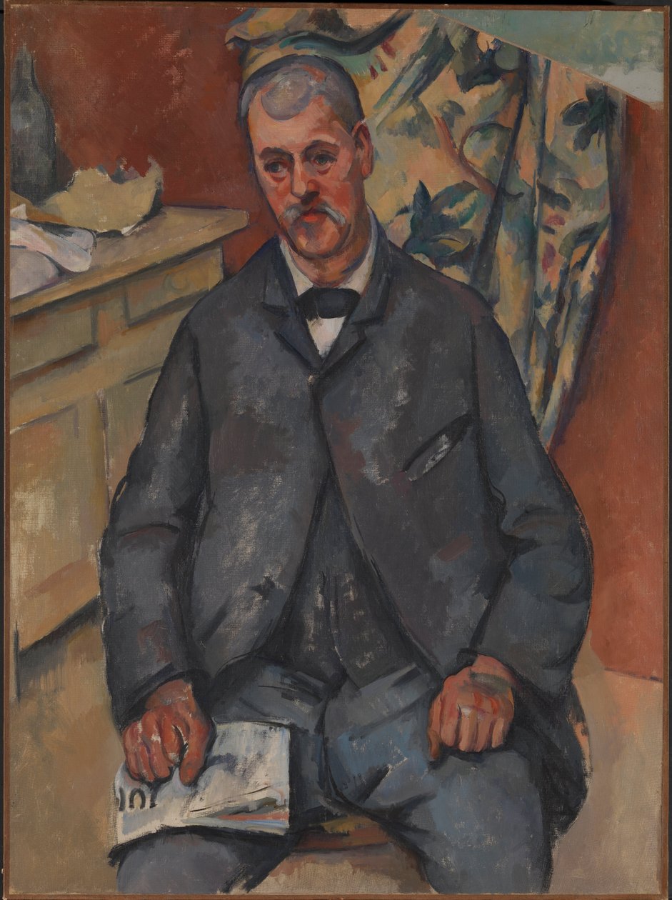 Portret siedzącego mężczyzny Obraz Paula Cezanne