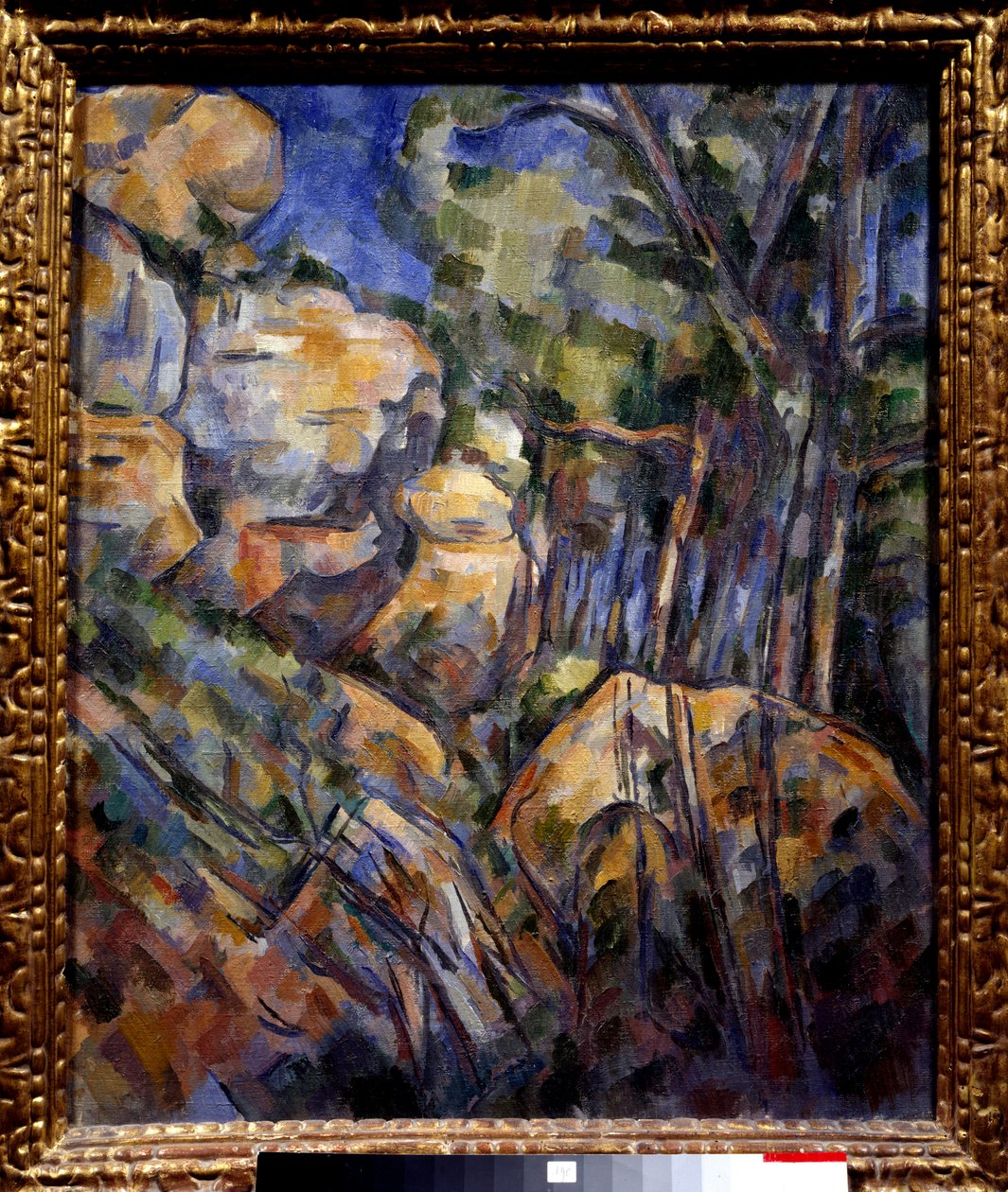 Skała w pobliżu jaskiń nad czarnym zamkiem Obraz Paula Cezanne